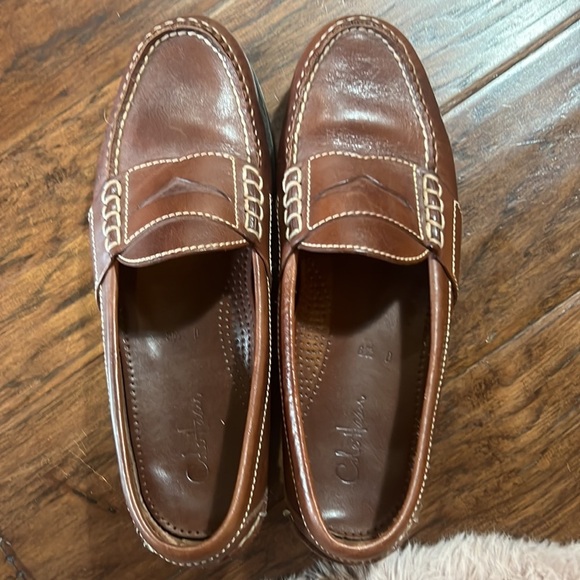 Cole Haan mens brown dress shoes 8.5 penny loafers slip-on 👞 business work shoe - Picture 3 of 14
